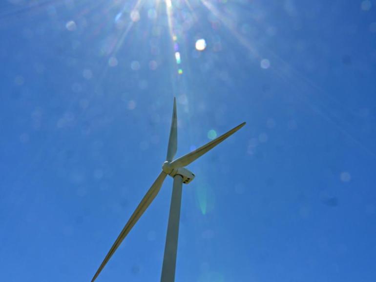 A worker has died after being crushed beneath a fan blade at a wind farm. (Mick Tsikas/AAP PHOTOS)