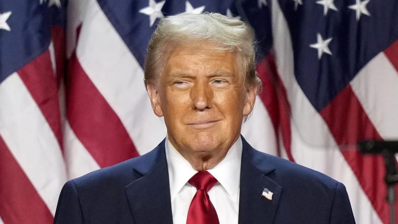 Republican presidential nominee former President Donald Trump is pictured at an election night watch party, Wednesday, Nov. 6, 2024, in West Palm Beach, Fla. (AP Photo/Alex Brandon)