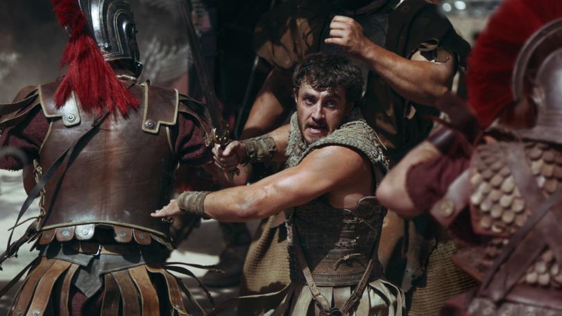 Paul Mescal plays Lucius in Gladiator II from Paramount Pictures.