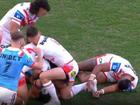 Moses Suli was concussed from a heavy hit during a tackle from the kick-off.