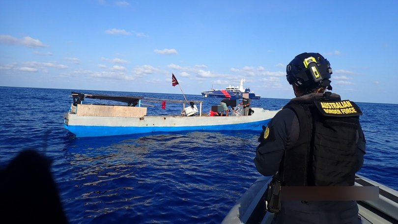 Border Patrol recently intercepting five fishers on a vessel north of Broome, WA.