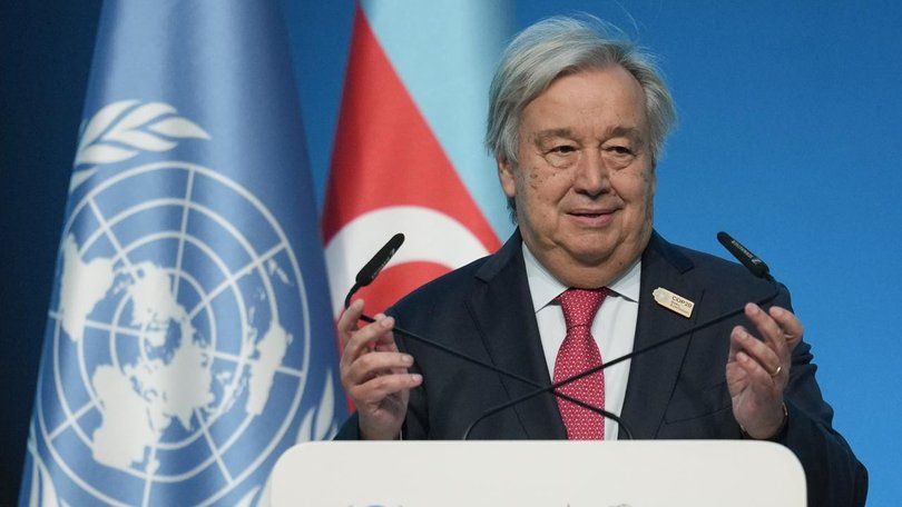 "Time is not on our side" to limit temperature rises, Antonio Guterres told the UN Climate Summit. (AP PHOTO)