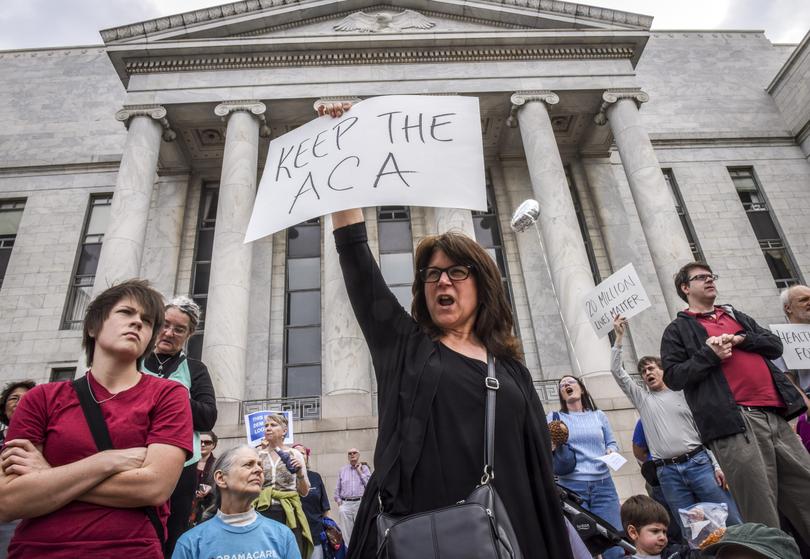 Supporters of the Affordable Care Act in 2017 in D.C. 