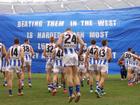 The Kangaroos are looking forward to taking home games west for the next two AFL seasons. (Richard Wainwright/AAP PHOTOS)