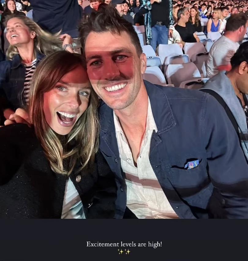 Pat Cummins posted a photo of him and wife Becky attending a Coldplay concert as the Aussie ODI side was getting thrashed by Pakistan