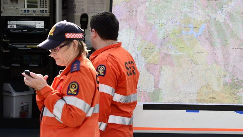 SES volunteers, mustering choppers and police on motorbikes and horses took part in the search.