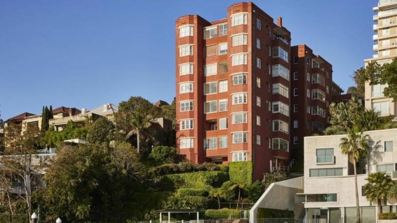 A small Art Deco apartment on Sydney's Wolseley Road, Point Piper, sold at auction for $1,111,500, setting a record for the price per square metre on the street. View