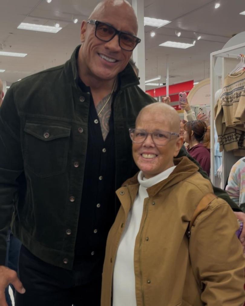 The cancer ‘warrior’ spoke with the Hollywood star in a Target store. 