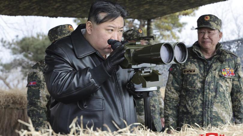 North Korean leader Kim Jong-un has previously supervised the test of suicide drones.