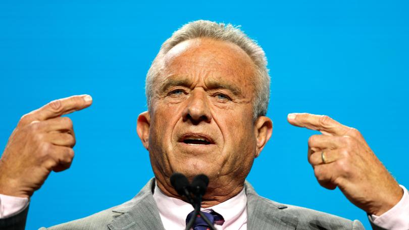 Independent presidential candidate Robert F. Kennedy Jr. delivers a keynote speech at the FreedomFest Vegas event Friday, July 12, 2024, in Las Vegas. (Steve Marcus/Las Vegas Sun via AP) Steve Marcus