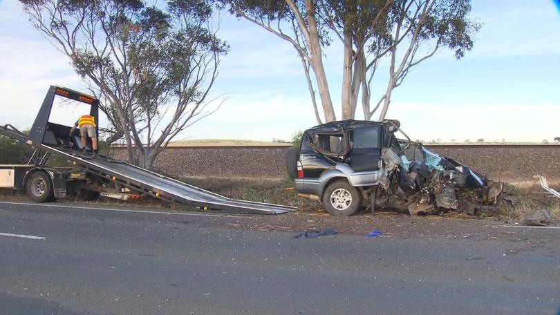 The car was removed from the road on Saturday morning. 