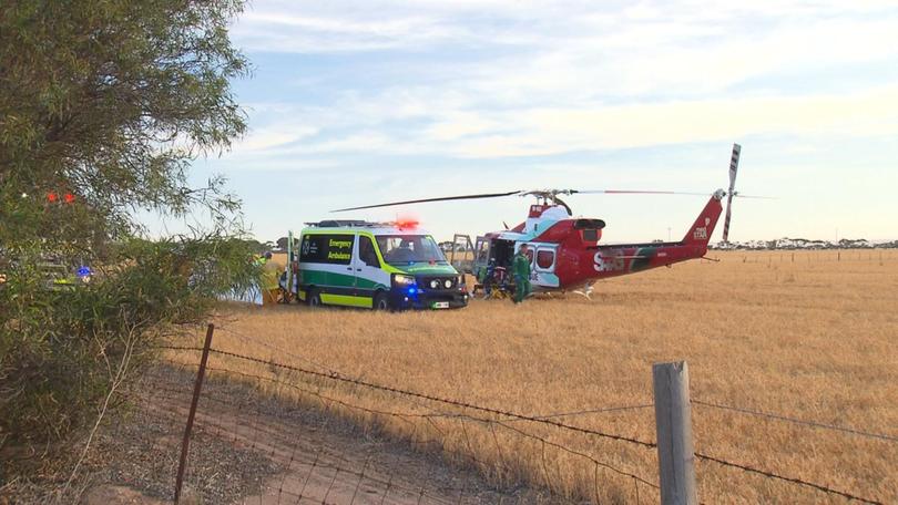 The driver was seriously injured and airlifted to Adelaide. 