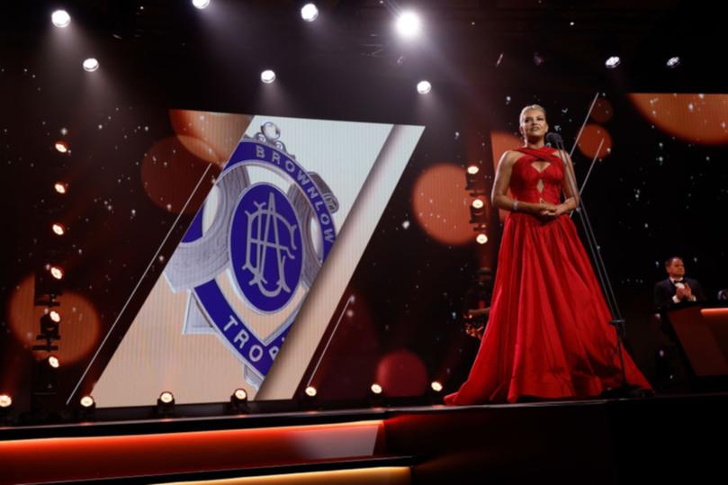 Rebecca Maddern is a regular host of the AFL’s ‘night of the night’, the Brownlow Medal.