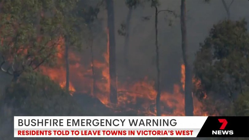 Victoria is in the grip of another bushfire emergency, with towns along Great Ocean Road evacuated. (Supplied/AAP PHOTOS)