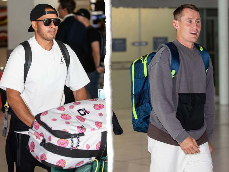 Australia’s Test side landed in Perth on Sunday.