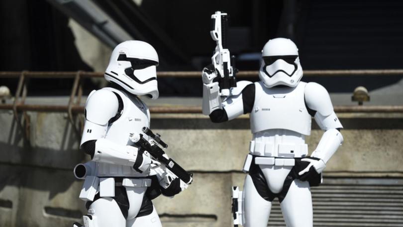 A file photo of Star Wars stormtroopers