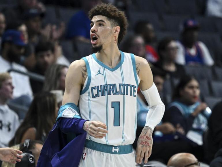 LaMelo Ball's NBA team insists he is sorry for a derogatory comment that resulted in a big fine. (AP PHOTO)