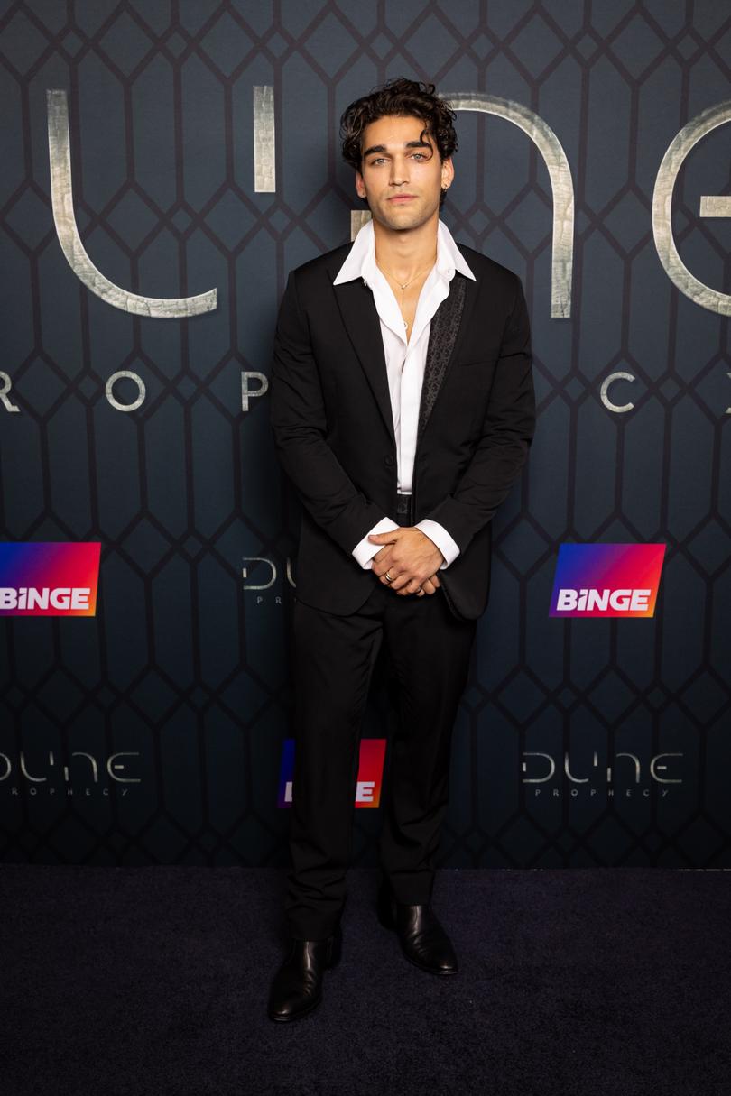 Josh Heuston at the Australian premiere of Dune: Prophecy.