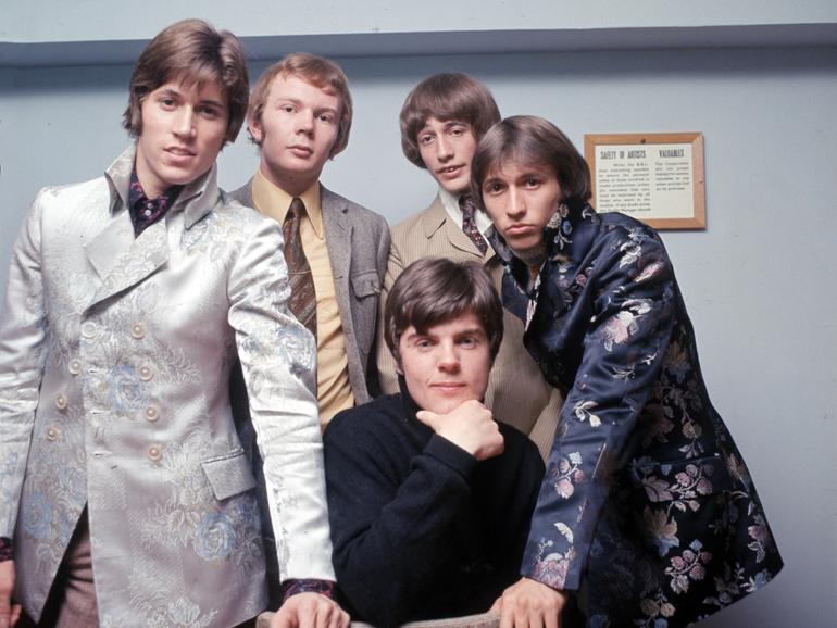 Colin Petersen (second left) pictured with the Bee Gees in 1967.