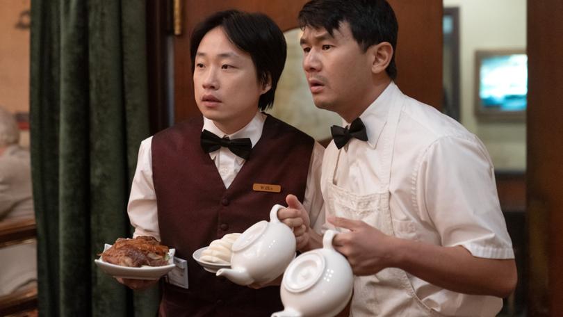 Jimmy O. Yang and Ronny Chieng in Interior Chinatown.