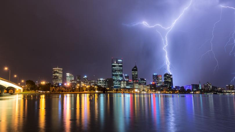 Thunderstorms in Perth.