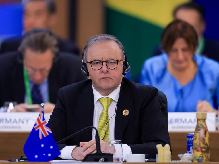 Anthony Albanese at the G20 summit in Rio.