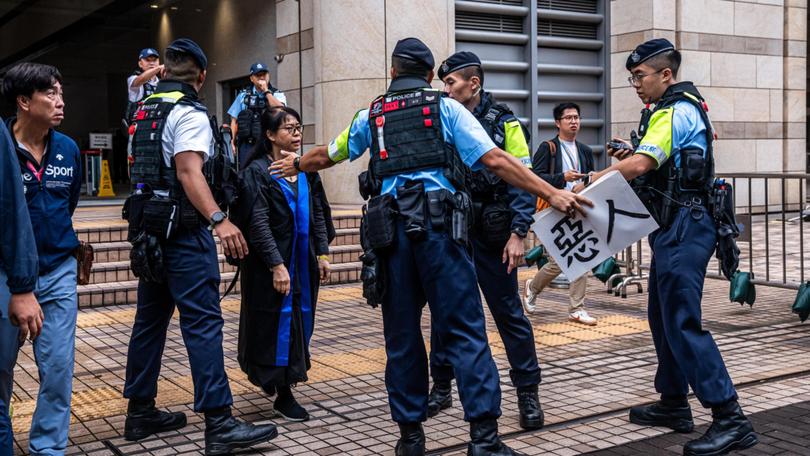 A Hong Kong court handed out sentences to 45 defendants accused of subversion under the national security law.