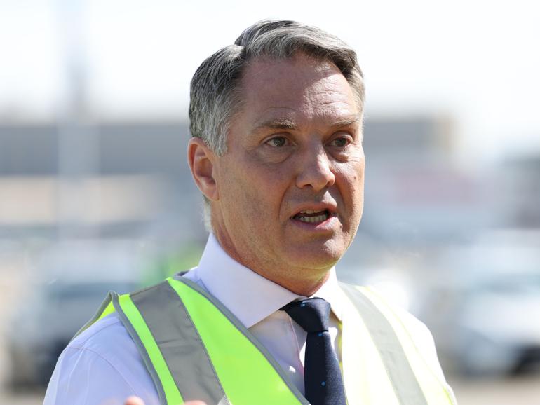 Deputy Prime Minister Richard Marles along with WA Premier Roger Cook have held a media event to announce a new agreement in regards to a new shipbuilding Hub in Henderson. PIctured is The Deputy PM in Henderson