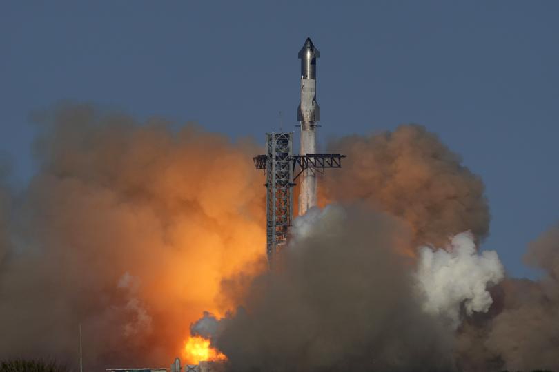 SpaceX's mega-rocket Starship lifts off for a test flight from Starbase in Boca Chica, Texas, Tuesday, Nov. 19, 2024.