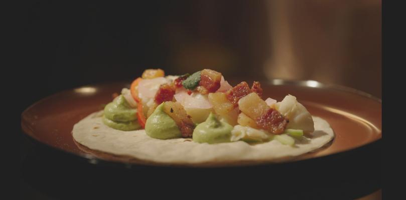 My Kitchen Rules. Simone and Viviana's lobster tacos.