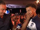 Leo Lombard quickly realises he slipped up during his draft interview