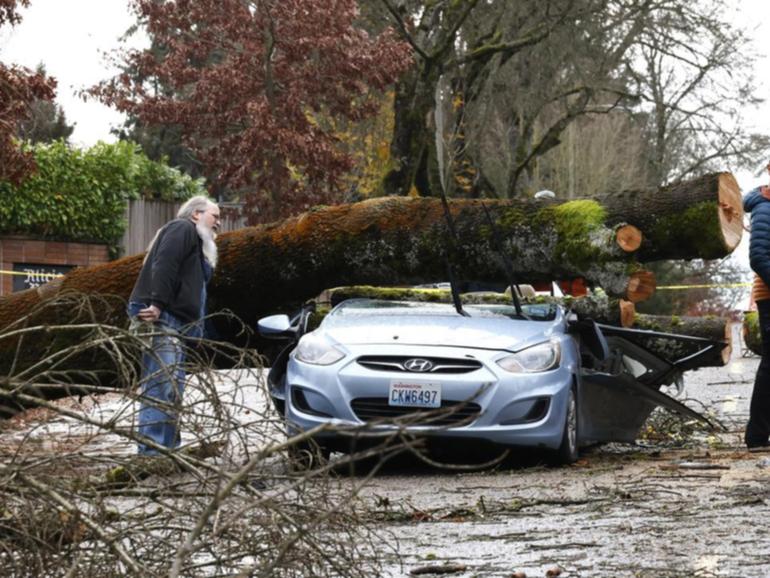 A "bomb cyclone" has hit the northwest United States, including Seattle, Washington,