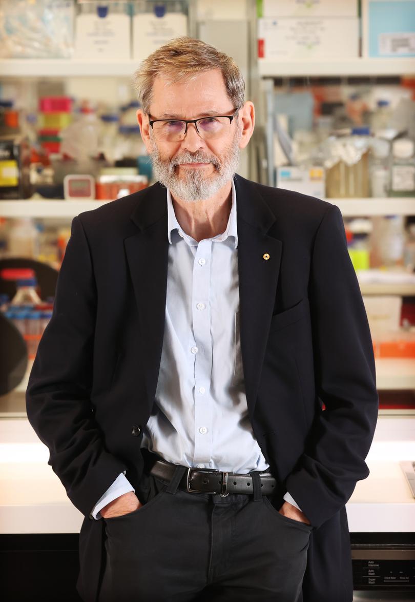 Emeritus Professor Nigel Laing AO at the Harry Perkins Institute of Medical Research in Nedlands.