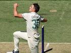 Pat Cummins celebrates taking the wicket of Rishabh Pant.