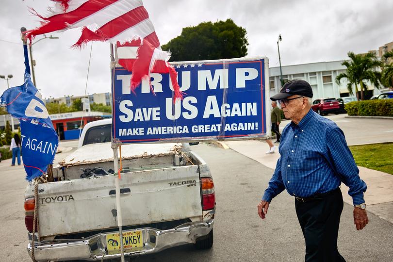 Supporters of President-elect Donald Trump in the Little Havana neighbourhood of Miami on Wednesday, Nov. 6, 2024, the day after election day.