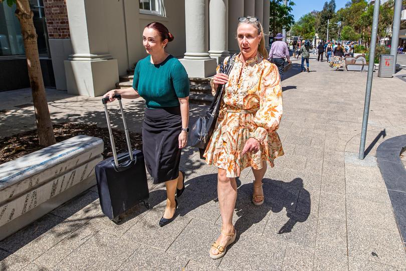 Dance teacher Tania Shillington walking out of court.