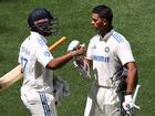 Rishabh Pant acknowledges Yashasvi Jaiswal after his dismissal.