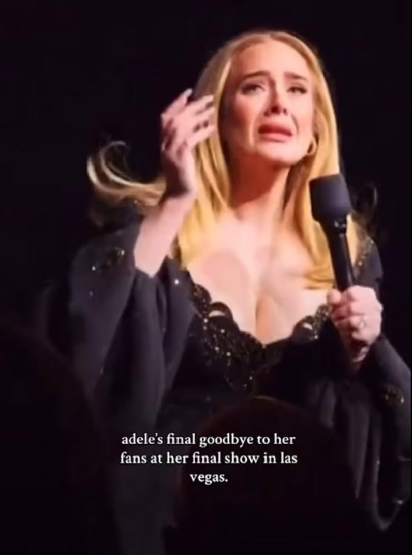 Adele gave an emotional speech to draw during the show on Saturday.