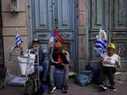 Unlike sharp divides in elections in Brazil and Mexico, Uruguay's political arena is tension-free. (AP PHOTO)