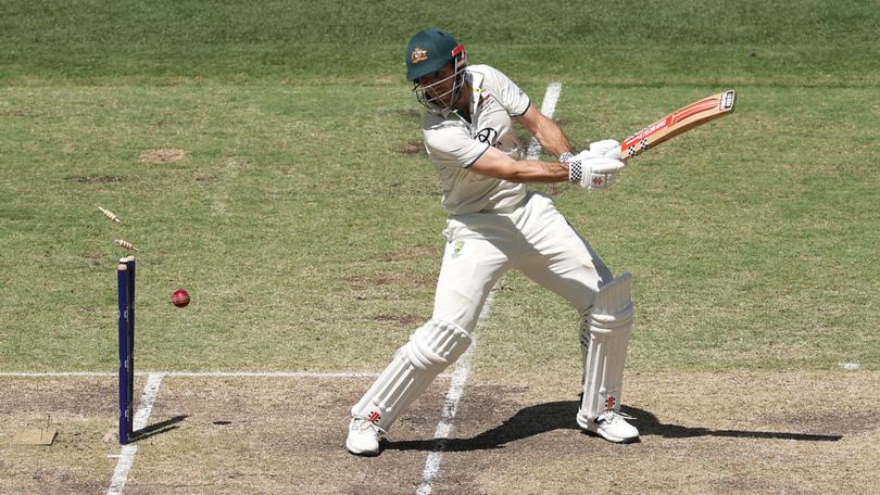 Mitch Marsh was bowled for 47. 