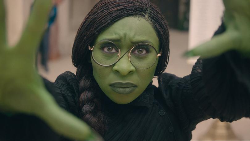 Cynthia Erivo as  Elphaba in WICKED, directed by Jon M. Chu.