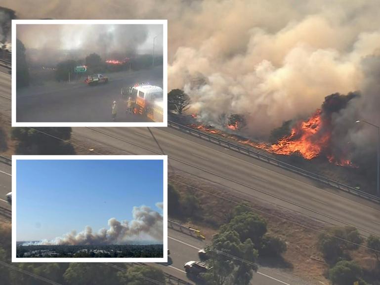 A bushfire that started in Champion Lakes bushland before it shut down Tonkin Highway has been downgraded from an emergency level. 

