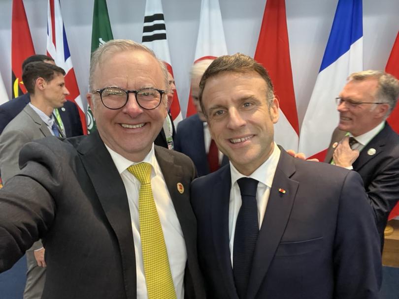 PM Anthony Albanese has shared images from the G20 summit in Brazil. With Emmanuel Macron 