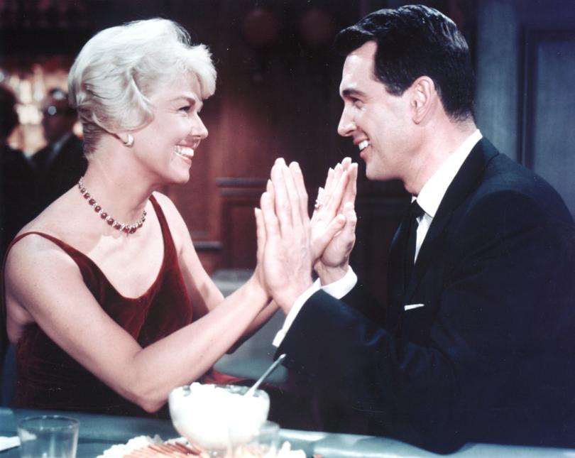 Doris Day and Rock Hudson in Pillow Talk.