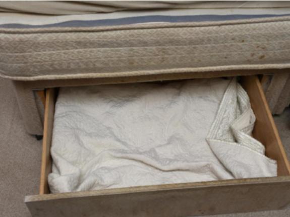 The drawer where a young girl spent the first few years of her life.