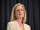 Australian Finance Minister Katy Gallagher speaks to media during a press conference at Parliament House in Canberra, Wednesday, December 13, 2023. (AAP Image/Lukas Coch) NO ARCHIVING