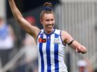 Tahlia Randall is deperate to end her run of AFLW grand final losses and win her first with North. (Morgan Hancock/AAP PHOTOS)