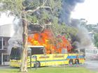 A school bus has exploded into flames while taking you kids to school.