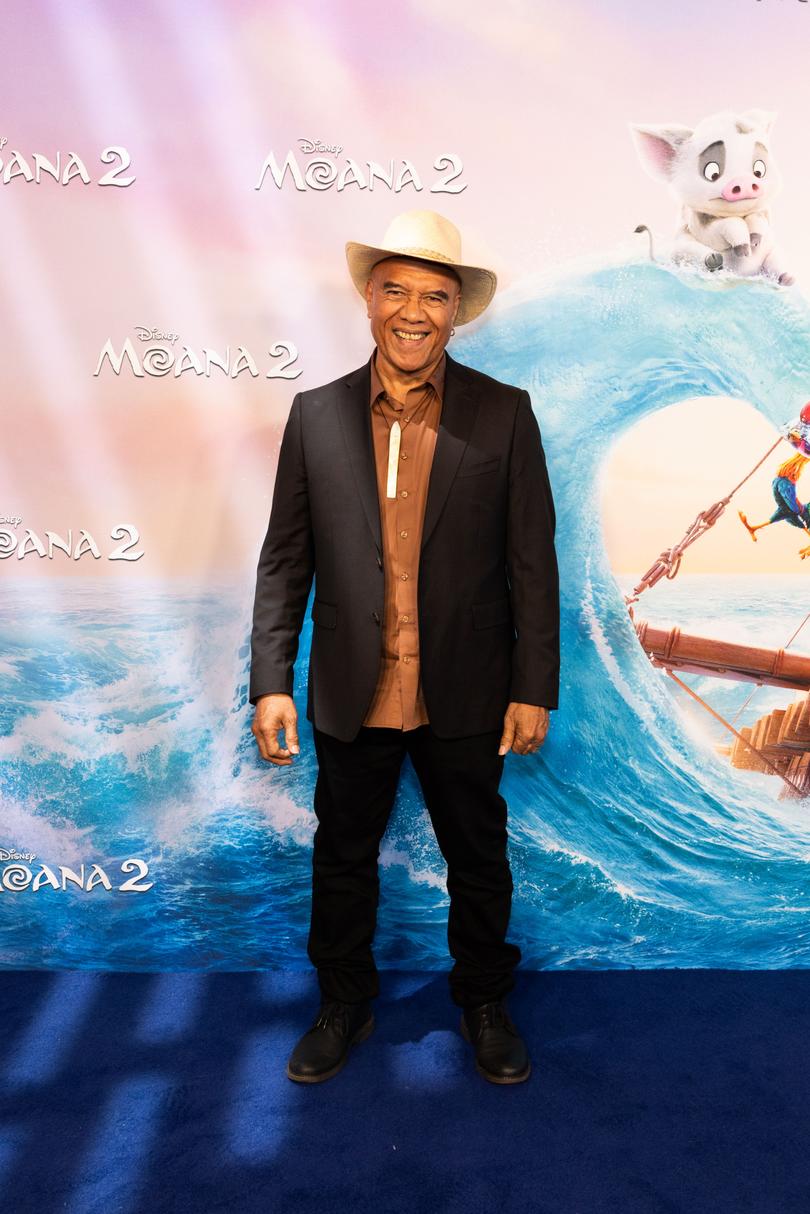 Opetaia Foa'i at the Sydney premiere of Moana 2.