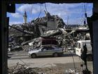 Displaced Lebanese residents return to the rubble of their homes after a ceasefire was agreed.